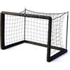Xdyyjrasa Porta da calcio - Mini porta da calcio pieghevole per bambini per allenamenti indoor e outdoor, nera