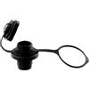 Zoegneer Adattatore a vite per valvola Boston da 22 mm, per gommoni, kayak, materassi gonfiabili, tappo a prova di perdite per pompa gommone, raccordo in plastica nera