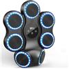 Generic Macchina da boxe musicale, macchina da boxe con luce LED, due paia di guantoni da boxe, 9 velocità, 11 modalità, supporta Bluetooth, conteggio automatico, effetti sonori dinamici