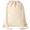 brand promotion Sacca in tessuto di cotone, 38 x 46 cm, certificata Oeko-Tex 100, sacca sportiva con coulisse, sacchetto di cotone sostenibile per sport, scuola e tempo libero, anche da dipingere, naturale, 38x46cm
