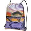 WHJSSF Bass Fish Prints, zaino con cerniera e coulisse, leggero, pieghevole, per viaggi, yoga, escursionismo e tutti i giorni