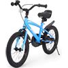 BODIOO Bicicletta per bambini da 18 pollici, per ragazzi e ragazze, con sedile regolabile, ruote di sostegno, freno a mano, freno a contropedale e telaio stabile, per conducenti da 114 a 137 cm (blu)