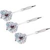 Generic Freccette con Punta in Acciaio da 3 Pezzi di Alta qualità, Elegante Set di Freccette in Ferro Placcato Argento per Uso Ricreativo, Misura 3,5 Cm/1,38 Pollici