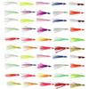 JAMIEKA 50 esche da pesca fosforescenti, esche artificiali per pesca a traina, morbide esche da pesca a forma di calamaro