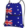 WHJSSF Zaino con cerniera e coulisse con stampa bandiera australiana, borsa leggera e pieghevole per viaggi, yoga, escursionismo e oggetti essenziali quotidiani