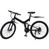 MccoMMon Mountain bike 26 pollici, bicicletta pieghevole a 21 marce, mountain bike pieghevole in acciaio di alta qualità con freni a disco ammortizzanti, mountain bike portatile per uomini e donne