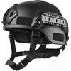 Hperu Casco veloce imbottito, casco paintball softair, regolabile con guida laterale per montaggio NVG, berretto protettivo per caccia, nero, misura libera 22-23, 6 pollici