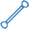 Generisch Fasce elastiche con maniglie Silicone con maniglia antiscivolo maniglia