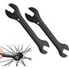 Vervevum Chiave per Cono Bici Chiave per mozzo per Cono mozzo per ASSE Strumento di Riparazione per Mountain Bike Nero 2 Pezzi