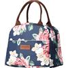 ZXTGBQ Borsa Termica Pranzo Per Donna, (26*21*18cm) Borsa Pranzo Borse Portatile Termiche, Riutilizzabile Porta Merenda, Pieghevole Sacchetti Di Pranzo Impermeabile Per Viaggio Ufficio Picnic Lavoro