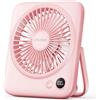 Otlonpe Ventilatore da tavolo, ventilatore portatile ricaricabile, sottile, silenzioso, 4000 mAh, piccolo ventilatore da tavolo personale a batteria 7,5-22 ore, power bank, 4 velocità, ventilatore