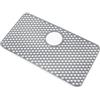 Axorafow Tappetino in silicone per lavello da 66 cm, con fori di scarico integrati, antiscivolo, scolapiatti da cucina e da bagno (grigio)