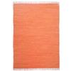 Theko Tappeto Dhurry in 100% cotone, tessuto piatto Happy Cotton | tessuto a mano | colore: terracotta, 60 x 120 cm
