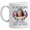 Bexdug Tazza commemorativa della Regina Elisabetta, Tazza ricordo in Ceramica del giubileo del Queens Platinum | Coppa commemorativa dei Collezionisti Che celebrano i 70 Anni sul Trono di Sua Maestà