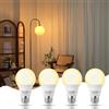 Aigostar Lampadina LED Sensore Crepuscolare, E27 Lampadina Con Sensore, 8W Luce Calda 3000 Kelvin, 730 lumen, per Veranda Giardino Porta d'ingresso Corridoio. Pacco da 4 unità
