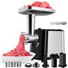 Helangel Tritacarne Elettrico, tritacarne da 2000 W, macchina professionale per salsicce e kit Kubbe con 3 piastre, 3 pinze, insaccatrice, tritacarne elettrico per cucina domestica