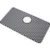 Axorafow Tappetino in silicone per lavello da 66 cm, con fori di scarico integrati, antiscivolo, scolapiatti da cucina e da bagno, colore nero