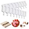 Xinfuquan Stampi per Gelato Silicone,2 Pezzi 8 Cavità Stampi ghiaccioli in Silicone con 20 Stecchi Gelato Legno,Ideale per la Preparazione Cioccolato congelato Fai da Te Gelati,Lecca-lecca Formine Ghiaccioli