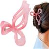Generic Fermaglio per capelli - Clip per artigli per capelli rosa PC, eleganti per acconciature | Capelli spessi e sottili, fiocco rosa antiscivolo, clip per capelli, 11,4 x 2,8 cm, elegante da