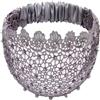 Mxshc Fasce Capelli In Pizzo Donna,Elastico Con Occhielli Vintage Decorato Con Strass - Cerchietti Decorativi Larghi Di Pizzo,Per Feste, Libero, Vacanze, Matrimonio, Cerimonia