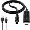 Mcbazel Cavo adattatore HDMI per SEGA Mega Drive 2 - Uscita HD 1080p/720p con passthrough diretto, Plug & Play, alimentazione USB, retro-gaming senza lag
