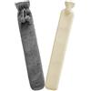 Jsdoin Borsa dell'acqua calda Jsdoin extra lunga in lilla con rivestimento in pile super morbido, comodo scaldamani, scaldacollo e scaldaspalla per il sollievo dal dolore al collo e alle spalle