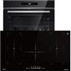 KKT KOLBE Cucina: 60cm Forno da incasso EB8019EDP + 90cm Piano Cottura Induzione IH89005FZ | Pirolisi | Funzione pizza | Griglia | Circolazione dell'aria | Aria calda | Cassetti telescopici | SET8019IH890FZ