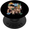 Zoo Day Wildlife Safari Squad Kids Jungl C sta per Cat Zoo Animals Gita allo Zoo Jungle Zoo Day PopSockets PopGrip Adesivo