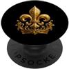 Club Fleur-De-Lys Royal Fleur De Lis Con Corona Ornata E Pergamene Barocche PopSockets PopGrip Adesivo