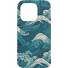 PM-Artistic Custodia per iPhone 15 Pro Sea Ocean Waves Pattern senza bordi Design 8