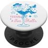 Coastal Western Rodeo Cowgirl Shirt Comp Yeehaw e conchiglie cowgirl costiera occidentale spiaggia estate PopSockets PopGrip Adesivo