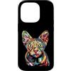 Sphynx Kitten Lover PS Custodia per iPhone 14 Pro Sphynx Geometrico Pop Art Closeup Ritratto Gattino Faccia