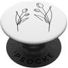 Tulip Flowers floral graphics Tulipani Minimalist Floral line art PopSockets PopGrip Adesivo