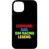 Gamer Retro Arcade Style Sarcastic Humor Custodia per iPhone 13 Divertente Detto Marito Papà Sim Racing Legend