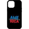 USA United States America stars and stri Custodia per iPhone 12 Pro Max Stati Uniti d'America in lettere blu e rosse