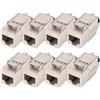 DIGITUS Modulo Keystone Cat 8.1-8 Pezzi - Presa di Rete RJ45 Cat8 schermato - 2000 MHz - 25GBase-T & 40GBase-T - 25 Gbit/s & 40 Gbit/s - AWG 26/7 a AWG 22/1 - Montaggio Senza Attrezzi