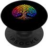 Spiritual Buddhist Nature Yoga Zen Mindf Bodhi Tree Buddismo Simbolo Spiritualità Stained Glass Art PopSockets PopGrip Adesivo