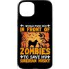 Push Front Zombies Save Siberian Husky G Custodia per iPhone 15 Plus Ti spingerei davanti agli zombi per salvare il mio Hus siberiano
