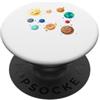 Cool Solar System Designs Pianeti del sistema solare, Terra, Sole, Scienze spaziali Bambini, Adulti PopSockets PopGrip Adesivo