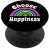 Empowerment and Positive Quotes Boho Vib Scegli Felicità Gioia Gentilezza Rainbow Citazioni positive PopSockets PopGrip Adesivo