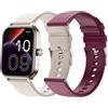 SPC Smartee Duo 3 - Smartwatch con display AMOLED da 1,93 | Chiamate Bluetooth | Batteria fino a 7 giorni di durata | 100 sport | IP68 | Controllo tramite app Smart You | 2 cinturini beige e bordeaux