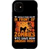 Push Front Zombies Save Siberian Husky G Custodia per iPhone 11 Ti spingerei davanti agli zombi per salvare il mio Hus siberiano