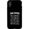 Predator Shark Species Marine Enthusiast Custodia per iPhone X/XS Tabella di identificazione delle specie di squalo sussurratore di squal