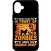 Push Front Zombies Save Siberian Husky G Custodia per iPhone 16 Plus Ti spingerei davanti agli zombi per salvare il mio Hus siberiano