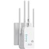 AVBVKG Ripetitore WiFi potente 1200 Mbps, amplificatore WiFi con 4 antenne, (2,4 GHz/5 GHz) WiFi Extender WiFi Booster, porta Ethernet Gigabit, compatibile con tutte le caselle Internet, copre fino a 1200 m²