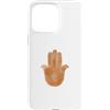 Hamsa Hand of Fatima by Project Freedom Custodia per iPhone 15 Pro Max Hamsa Mano di Fatima stampa Sbiaduto marrone schizzo malocchio fortuna