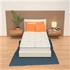 miasuite i sogni italiani Deluxe Sfoderabile Singolo 85X200, Alto 21 cm Ortopedico con Dispositivo Medico, Memory Foam da 4 cm, a 9 Zone e Lastra in Waterfoam 15 cm, Bianco, 85x200 cm
