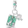 TINSLO Bead Charm Ciondolo Argento Sterling 925 con Cubic Zirconia Pendenti per Pandora Braccialetti, Compatibile con Braccialetti e Collane europei