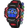 DTKID Orologio Digitale Bambini, LED 7 Colori, Sveglia, Timer, 5ATM Sport