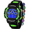 DTKID Orologio Digitale Bambini, LED 7 Colori, Cronometro, 5ATM